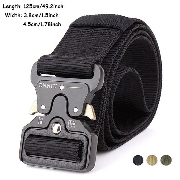 Men's Tactical Military Training Heavy Duty Nylon Quick Release Rigger's Belt GY